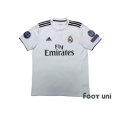 Photo1: Real Madrid 2018-2019 Home Shirt #11 Bale Champions League Patch/Badge (1)