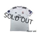 Real Madrid 2018-2019 Home Shirt #11 Bale Champions League Patch/Badge