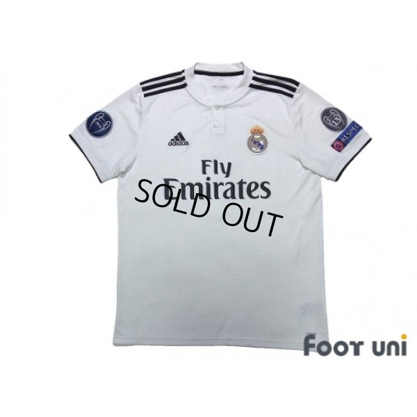 Photo1: Real Madrid 2018-2019 Home Shirt #11 Bale Champions League Patch/Badge