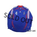 France 2006 Home Long Sleeve Shirt #4 Vieira