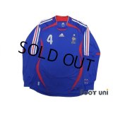 France 2006 Home Long Sleeve Shirt #4 Vieira