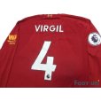 Photo4: Liverpool 2019-2020 Home Long Sleeve Shirt #4 Virgil van Dijk Premier League Patch/Badge