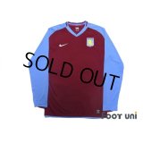 Aston Villa 2008-2009 Home Authentic Long Sleeve Shirt