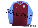 Aston Villa 2008-2009 Home Authentic Long Sleeve Shirt