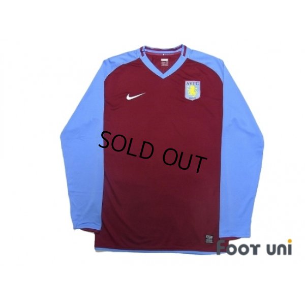 Photo1: Aston Villa 2008-2009 Home Authentic Long Sleeve Shirt