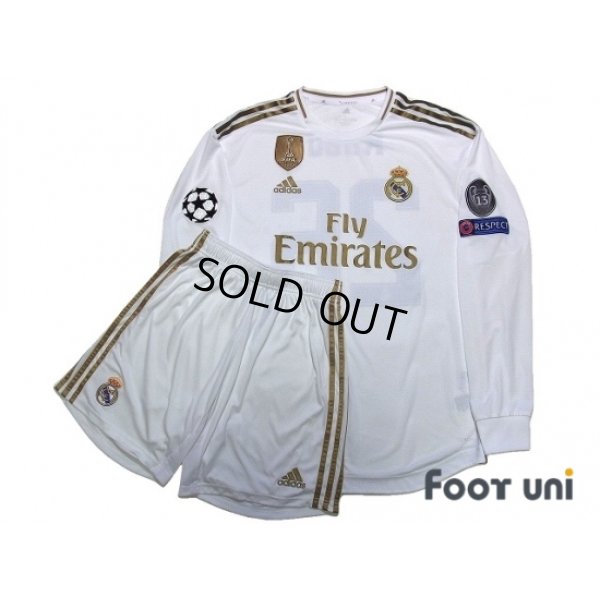 Photo1: Real Madrid 2019-2020 Home Authentic Shirts and shorts Set #26 Kubo Champions League Patch/Badge