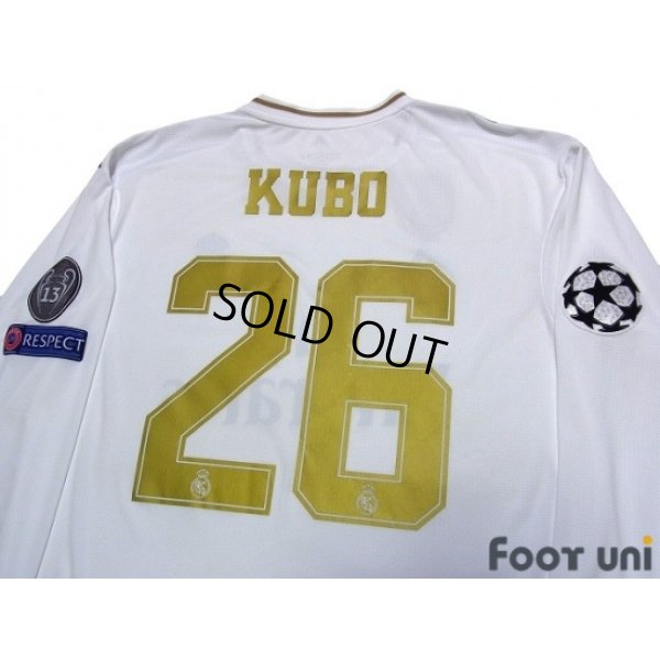 Photo4: Real Madrid 2019-2020 Home Authentic Shirts and shorts Set #26 Kubo Champions League Patch/Badge