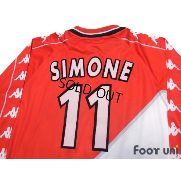 Photo4: AS Monaco 1999-2000 Home Long Sleeve Shirt #11 Simone