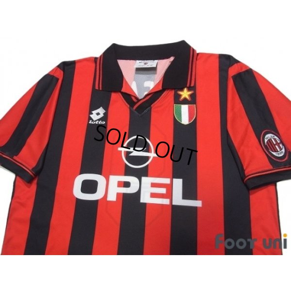 Photo3: AC Milan 1996-1997 Home Shirt #9 George Weah Scudetto Patch/Badge