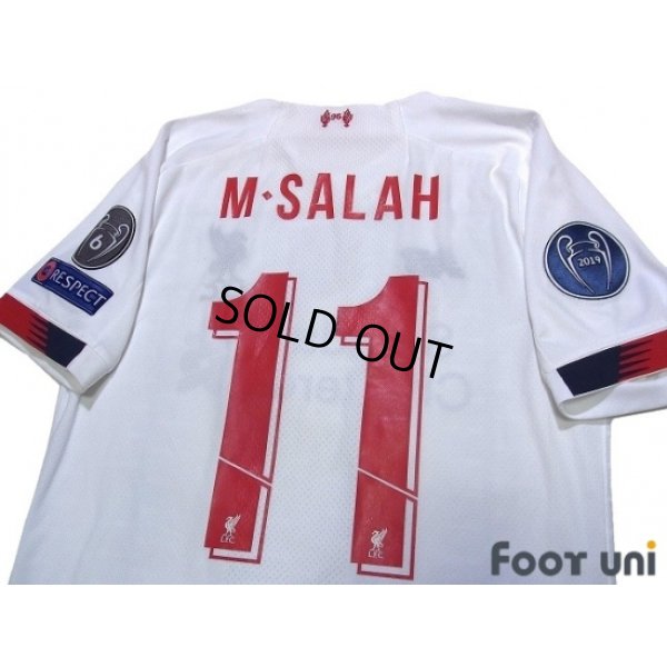 Photo4: Liverpool 2019-2020 Away Authentic Shirt #11 Mohamed Salah Champions League Patch/Badge