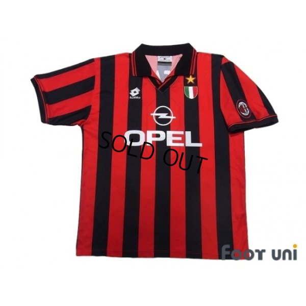 Photo1: AC Milan 1996-1997 Home Shirt #9 George Weah Scudetto Patch/Badge