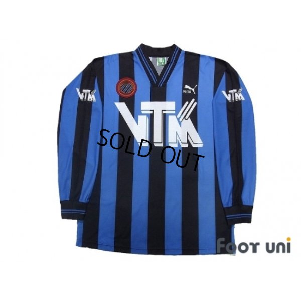 Photo1: Club Brugge 1992-1994 Home Long Sleeve Shirt