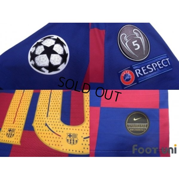 Photo7: FC Barcelona 2019-2020 Home Authentic Shirt #10 Messi Champions League Patch/Badge