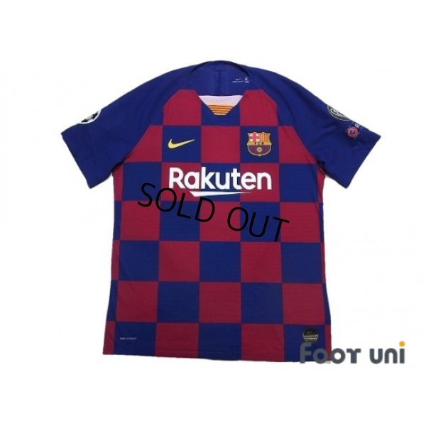 Photo1: FC Barcelona 2019-2020 Home Authentic Shirt #10 Messi Champions League Patch/Badge