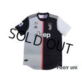Juventus 2019-2020 Home Authentic Shirt Serie A Tim Patch/Badge