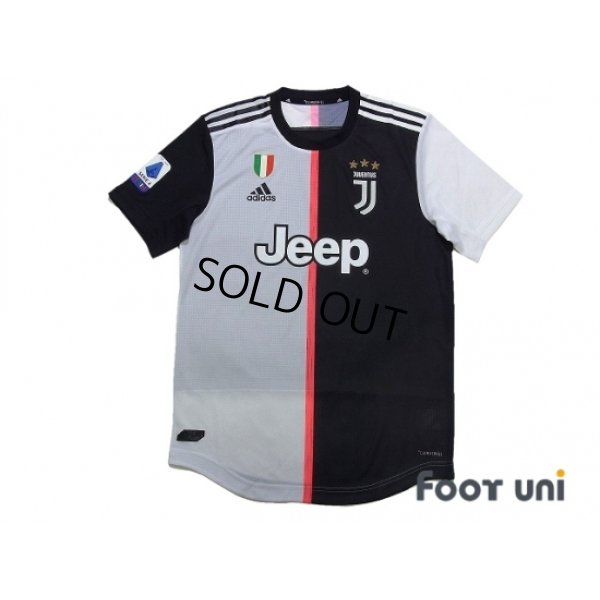 Photo1: Juventus 2019-2020 Home Authentic Shirt Serie A Tim Patch/Badge