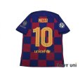 Photo2: FC Barcelona 2019-2020 Home Authentic Shirt #10 Messi Champions League Patch/Badge (2)