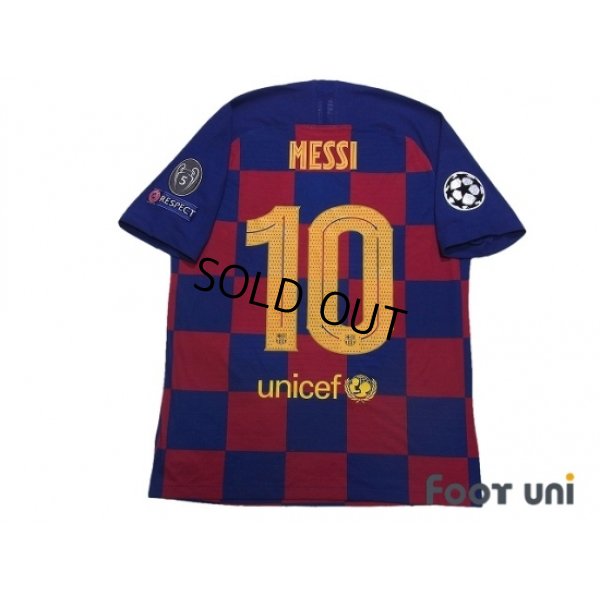 Photo2: FC Barcelona 2019-2020 Home Authentic Shirt #10 Messi Champions League Patch/Badge