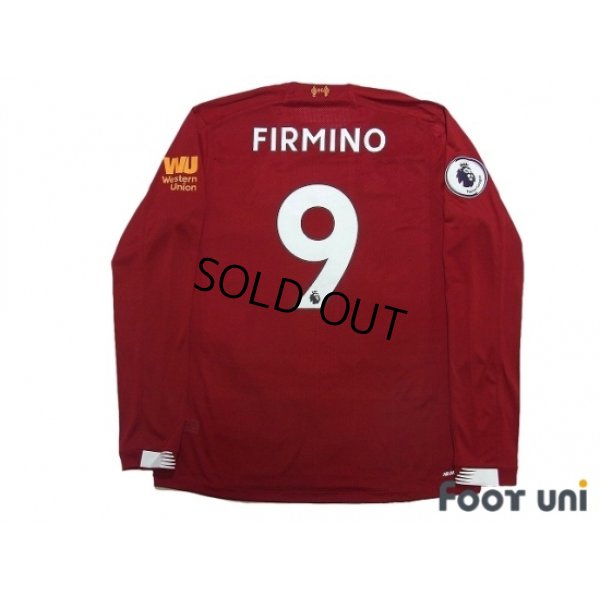 Photo2: Liverpool 2019-2020 Home Long Sleeve Shirt #9 Firmino Premier League Patch/Badge