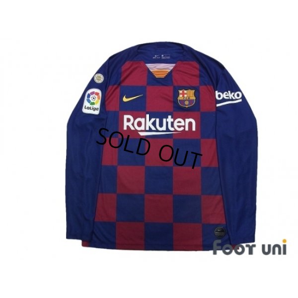 Photo1: FC Barcelona 2019-2020 Home Long Sleeve Shirt #3 Pique La Liga Patch/Badge