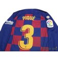 Photo4: FC Barcelona 2019-2020 Home Long Sleeve Shirt #3 Pique La Liga Patch/Badge