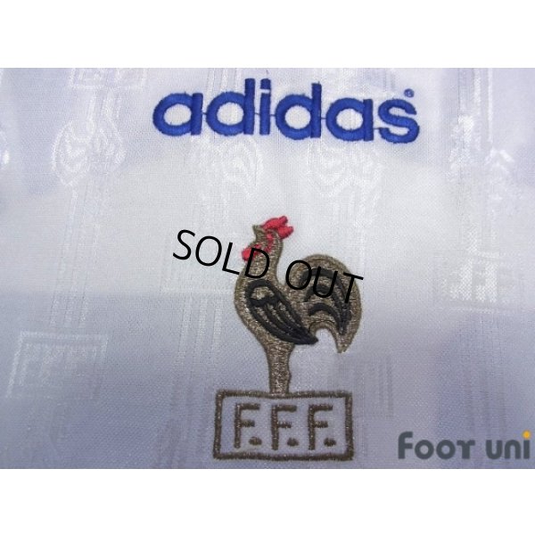 Photo6: France Euro 1996 Away Shirt #10 Zidane UEFA Euro 1996 Patch/Badge UEFA Fair Play Patch/Badge