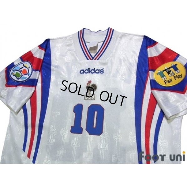 Photo3: France Euro 1996 Away Shirt #10 Zidane UEFA Euro 1996 Patch/Badge UEFA Fair Play Patch/Badge