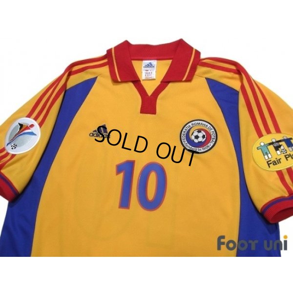 Photo3: Romania Euro 2000 Home Shirt #10 Gheorghe Hagi UEFA Euro 2000 Patch/Badge UEFA Fair Play Patch/Badge