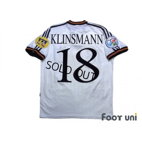 Photo2: Germany Euro 1996 Home Shirt #18 Klinsmann UEFA Euro 1996 Patch/Badge UEFA Fair Play Patch/Badge