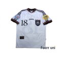 Photo1: Germany Euro 1996 Home Shirt #18 Klinsmann UEFA Euro 1996 Patch/Badge UEFA Fair Play Patch/Badge (1)