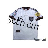 Germany Euro 1996 Home Shirt #18 Klinsmann UEFA Euro 1996 Patch/Badge UEFA Fair Play Patch/Badge
