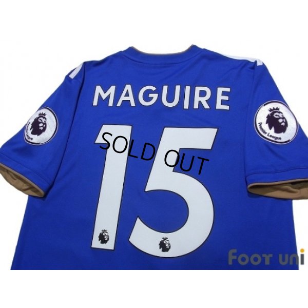 Photo4: Leicester City 2018-2019 Home Shirt #15 Harry Maguire Premier League Patch/Badge