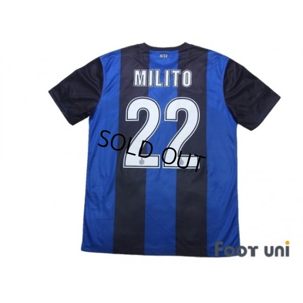 Photo2: Inter Milan 2012-2013 Home Shirt #22 Milito