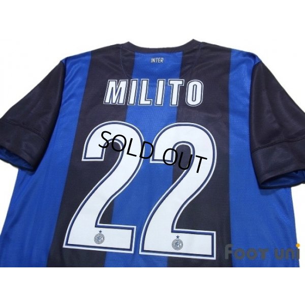 Photo4: Inter Milan 2012-2013 Home Shirt #22 Milito