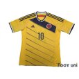 Photo1: Colombia 2014 Home Shirt #10 James Rodríguez (1)