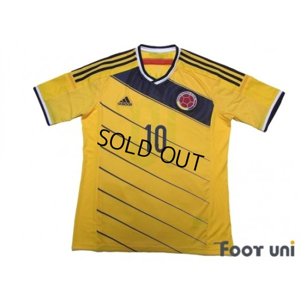 Photo1: Colombia 2014 Home Shirt #10 James Rodríguez