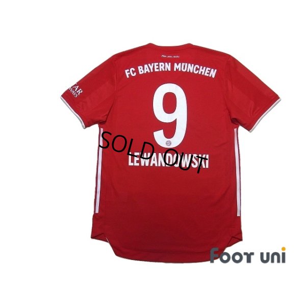 Photo2: Bayern Munchen 2020-2021 Home Authentic Shirt #9 Lewandowski