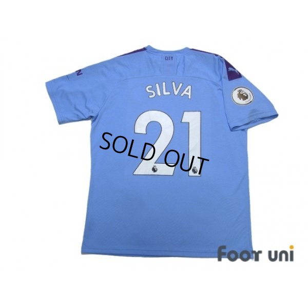 Photo2: Manchester City 2019-2020 Home Shirt #21 Silva Premier League Patch/Badge