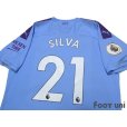 Photo4: Manchester City 2019-2020 Home Shirt #21 Silva Premier League Patch/Badge