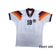 Photo1: Germany Euro 1992 Home Shirt #18 Klinsmann (1)