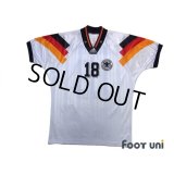 Germany Euro 1992 Home Shirt #18 Klinsmann