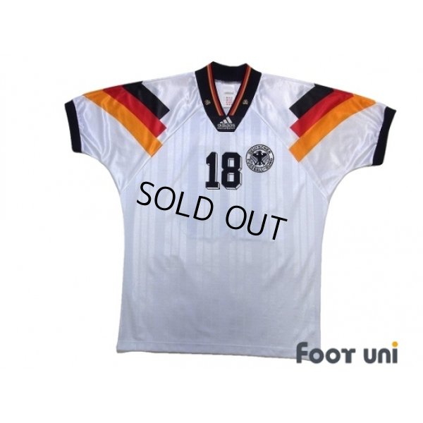 Photo1: Germany Euro 1992 Home Shirt #18 Klinsmann