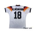 Photo2: Germany Euro 1992 Home Shirt #18 Klinsmann (2)