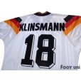 Photo4: Germany Euro 1992 Home Shirt #18 Klinsmann