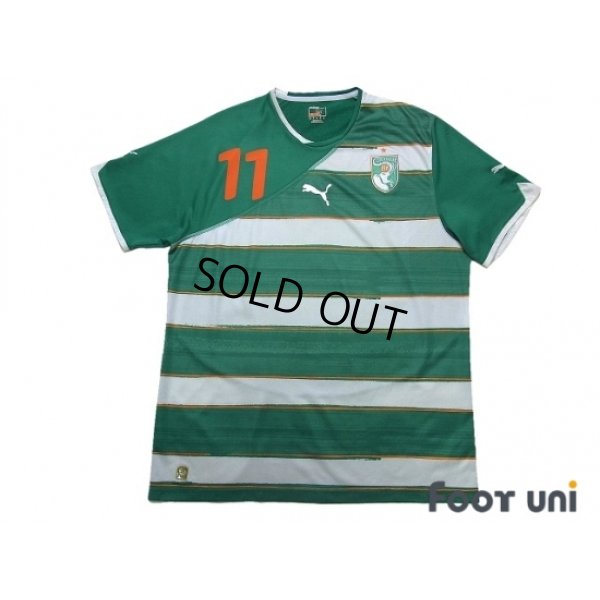 Photo1: Cote d'Ivoire 2010 Away Shirt #11 Drogba