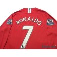 Photo4: Manchester United 2007-2009 Home Long Sleeve Shirt #7 Ronaldo Champions Barclays Premier League Patch/Badge