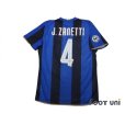 Photo2: Inter Milan 2008-2009 Home Shirt #4 J.Zanetti Lega Calcio Patch/Badge w/tags (2)