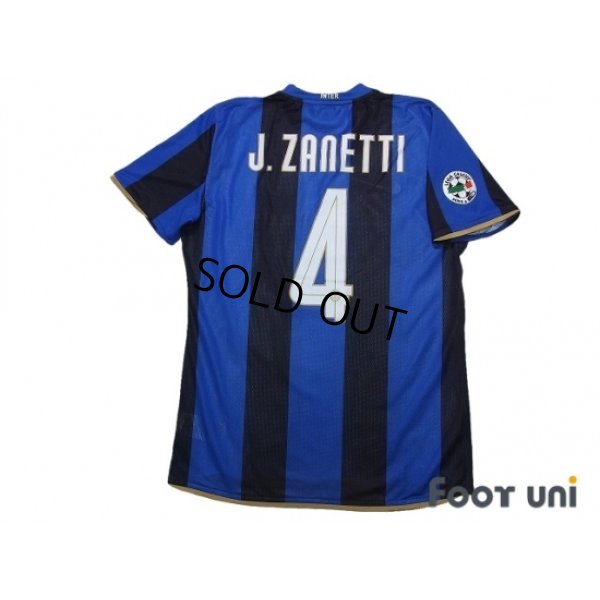 Photo2: Inter Milan 2008-2009 Home Shirt #4 J.Zanetti Lega Calcio Patch/Badge w/tags