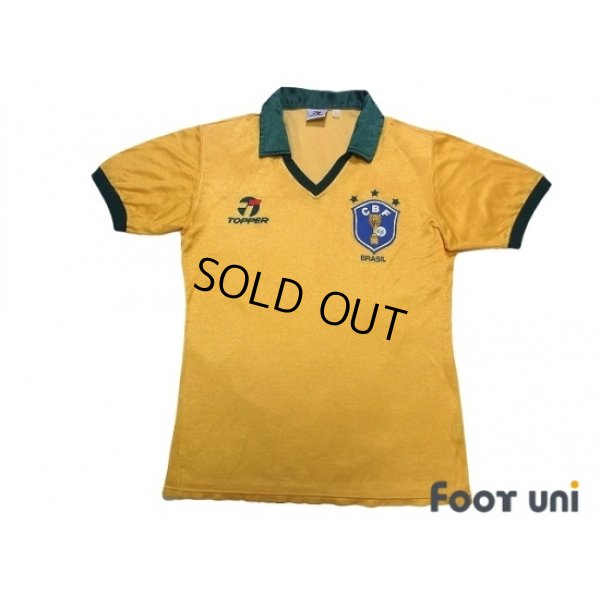 Photo1: Brazil 1986 Home Shirt