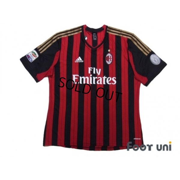 Photo1: AC Milan 2013-2014 Home Shirt #10 Keisuke Honda Serie A Tim Patch/Badge w/tags